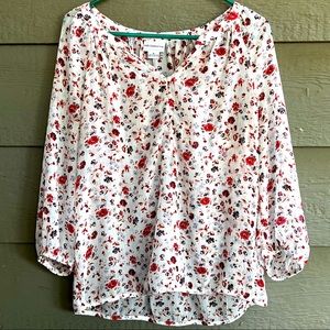 Liz Claiborne Sheer V-Neck Blouse!